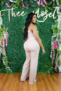 Tan Flare Bottom Jumpsuit